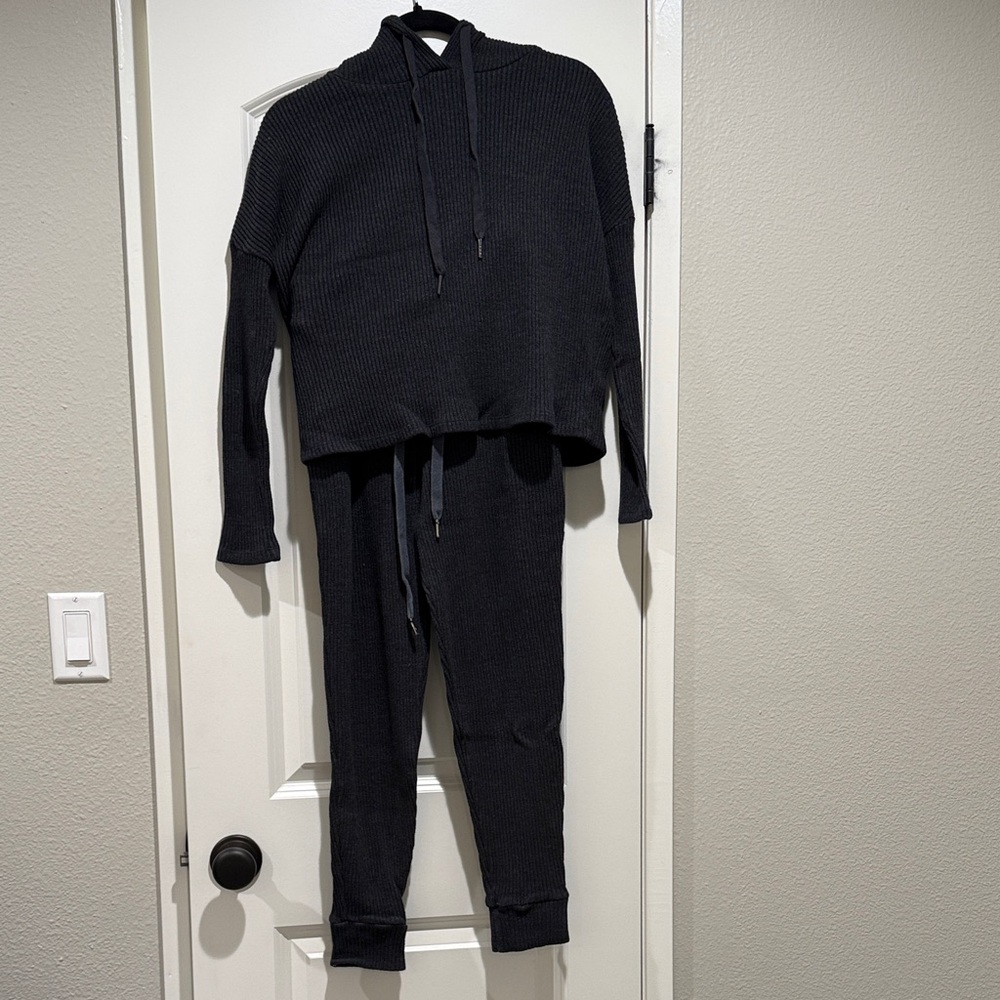 Charcoal gray Knit Women's Lounge Set